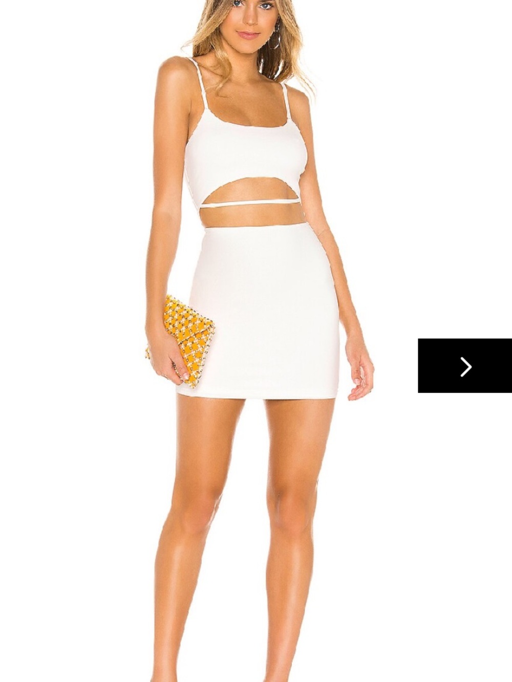 Superdown Arianna White Cutout Mini Dress